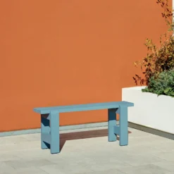 Weekday Bench By Hannes & Fritz For Hay -Finest Furniture Shop WeekdayBenchL111azurebluewblacqueredpinewood
