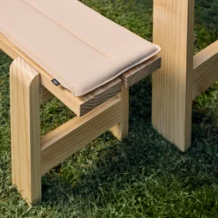 Weekday Seat Cushions By Hannes & Fritz For Hay -Finest Furniture Shop WeekdayTable WeekdayBenchwblacqueredpinewood WeekdayCushionbeige