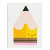 Yellow Pencil Mini Card By Scout Editions