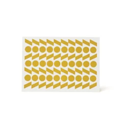 Rythym Letterpress Card - Yellow Ochre By Esme Winter