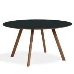 Copenhague CPH 25 Round Dining Table By Hay -Finest Furniture Shop haus london hay cph 25 walnut4