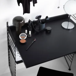 String - Work Desk -Finest Furniture Shop solution string system bedroom workspace black floor panels portrait