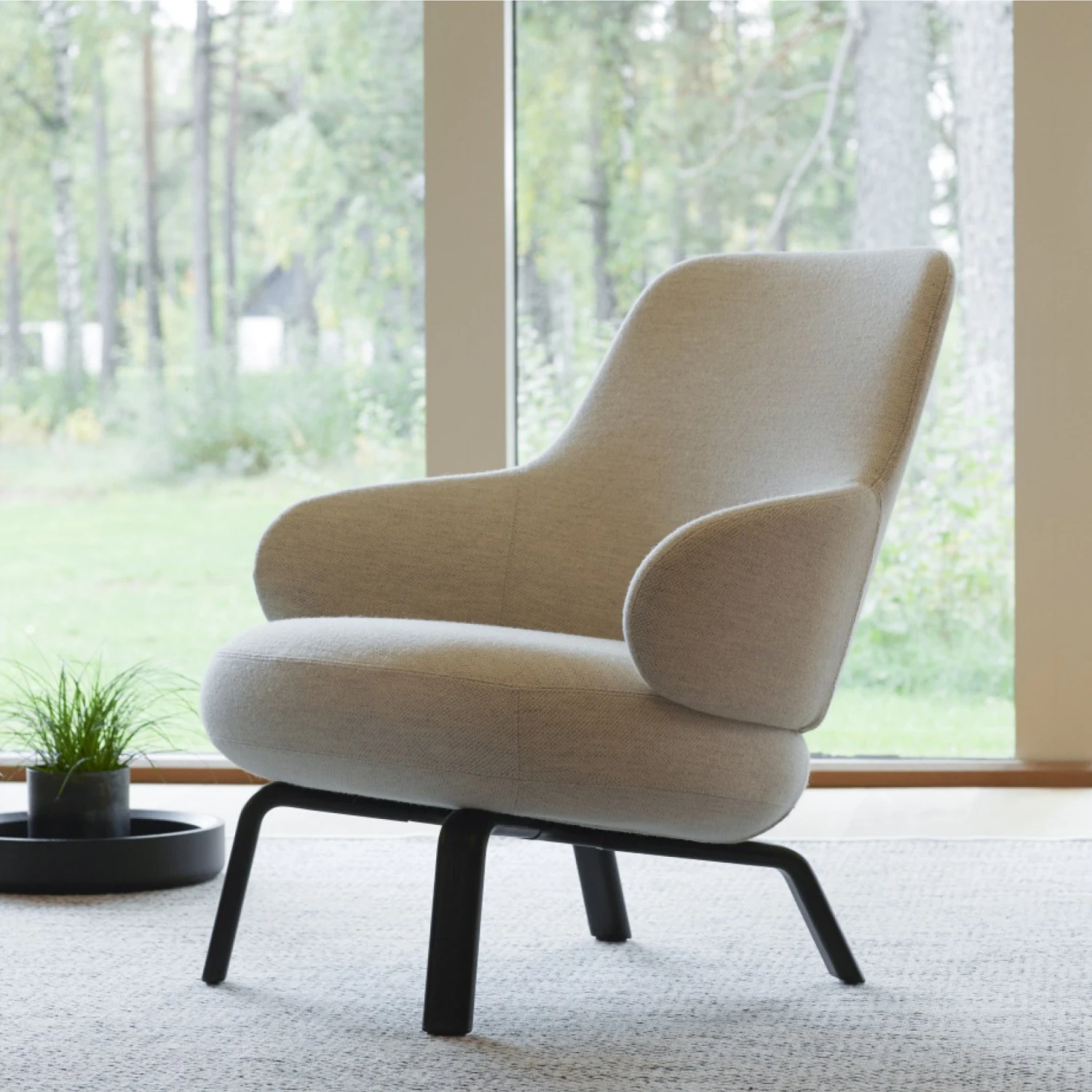 Pillo Chair With Wooden Base By Swedese 3 Pillo Chair With Wooden Base By Swedese - Image 3